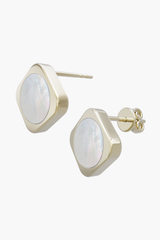 MOTHERLAND - Earrings - White Pearl Elements - Sterling Silver Gold Plated
