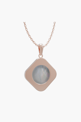 MOTHERLAND - Pendant - White Pearl - Sterling Silver Rose Gold Plated