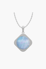 MOTHERLAND - Pendant - Alice Blue Pearl - Sterling Silver White Gold Plated