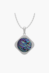 MOTHERLAND - Pendant - Abalone - Sterling Silver White Gold Plated