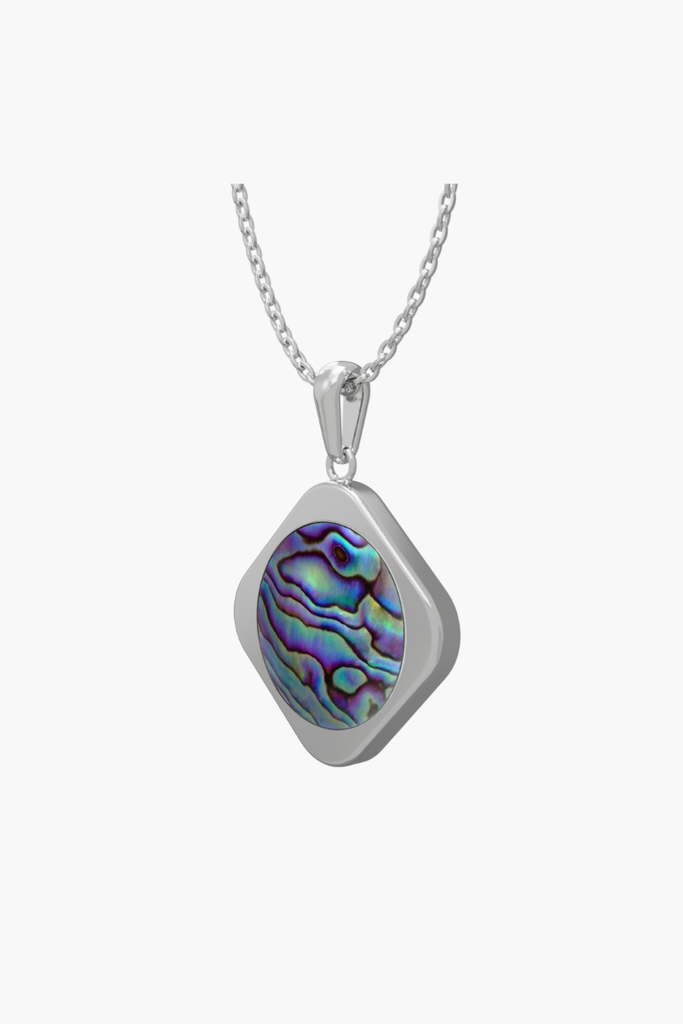 MOTHERLAND - Pendant - Abalone - Sterling Silver White Gold Plated