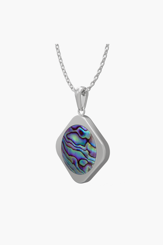 MOTHERLAND - Pendant - Abalone - Sterling Silver White Gold Plated