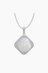 MOTHERLAND - Pendant - White Pearl - Sterling Silver White Gold Plated