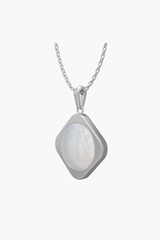 MOTHERLAND - Pendant - White Pearl - Sterling Silver White Gold Plated