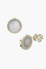 RISEA - Earrings - White Pearl Elements - Sterling Silver Gold Plated