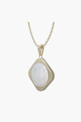 MOTHERLAND - Pendant - White Pearl - Sterling Silver Gold Plated