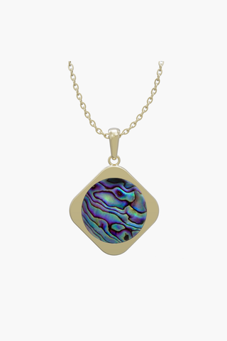 MOTHERLAND - Pendant - New Zealand Abalone - Sterling Silver Gold Plated