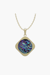 MOTHERLAND - Pendant - New Zealand Abalone - Sterling Silver Gold Plated