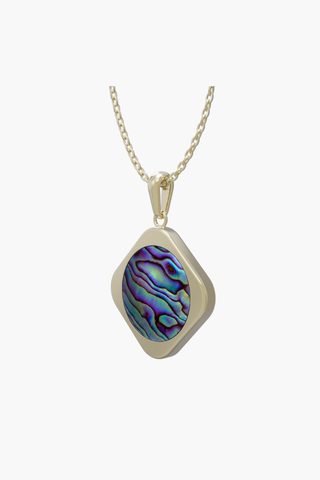 MOTHERLAND - Pendant - New Zealand Abalone - Sterling Silver Gold Plated