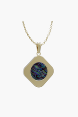 MOTHERLAND - Pendant - New Zealand Abalone - Sterling Silver Gold Plated