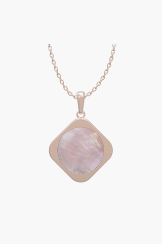 MOTHERLAND - Pendant - Pink Pearl - Sterling Silver Rose Gold Plated