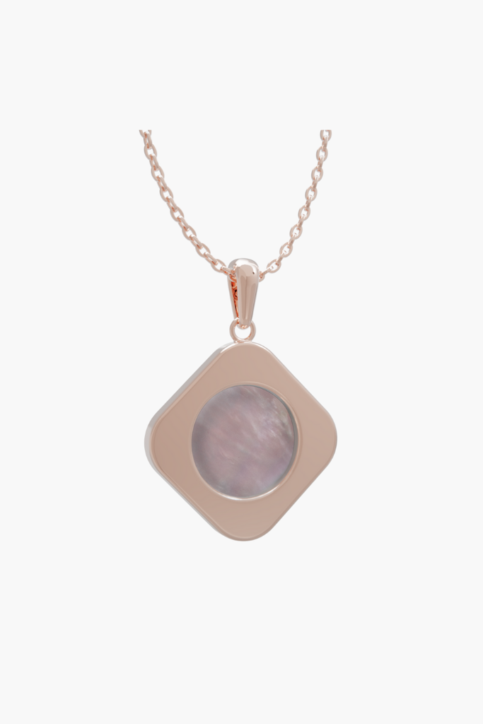 MOTHERLAND - Pendant - Pink Pearl - Sterling Silver Rose Gold Plated