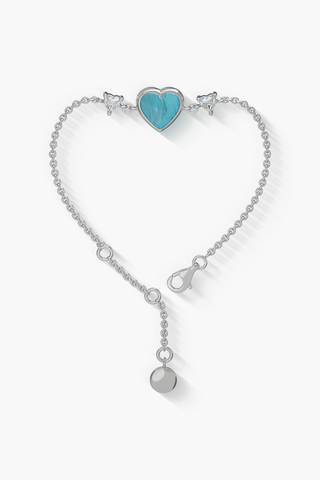 Heartbeat - Bracelet - Blue Moon - Sterling Silver White Gold Plated