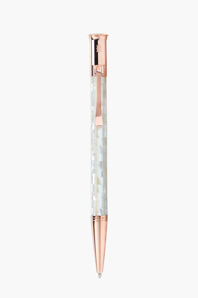 Visionary - Checked - Northern Australia White Pearl - Rose Gold Plated