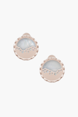 MERINE - Earrings - White Pearl Elements - Sterling Silver Rose Gold Plated