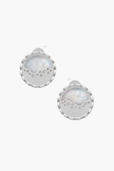 MERINE - Earrings - White Pearl Elements - Sterling Silver White Gold Plated