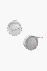 MERINE - Earrings - White Pearl Elements - Sterling Silver White Gold Plated