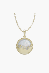 MERINE - Pendant - White Pearl - Sterling Silver Gold Plated