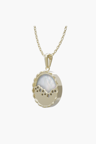 MERINE - Pendant - White Pearl - Sterling Silver Gold Plated