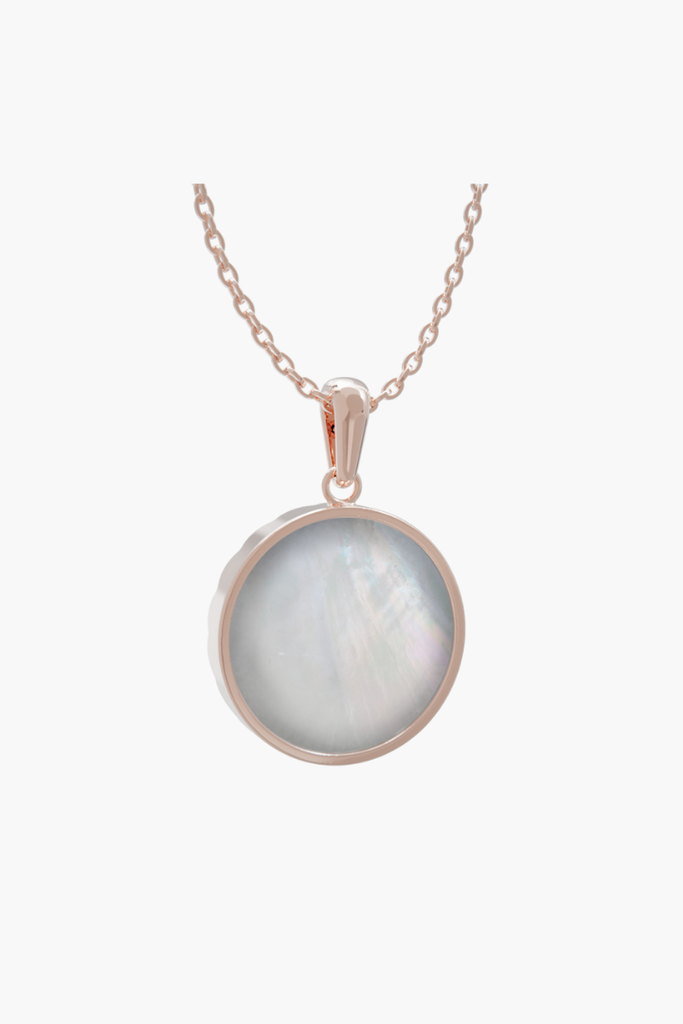 MERINE - Pendant - White Pearl - Sterling Silver Rose Gold Plated