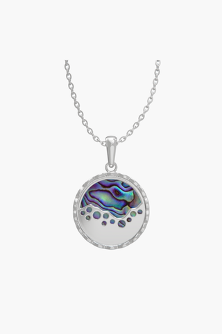 MERINE - Pendant - Abalone - Sterling Silver White Gold Plated