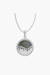 MERINE - Pendant - Black Pearl - Sterling Silver White Gold Plated