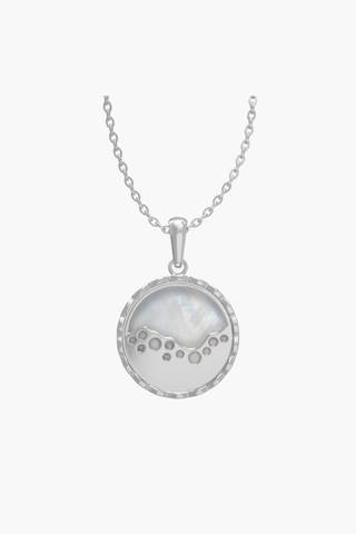 MERINE - Pendant - White Pearl - Sterling Silver White Gold Plated