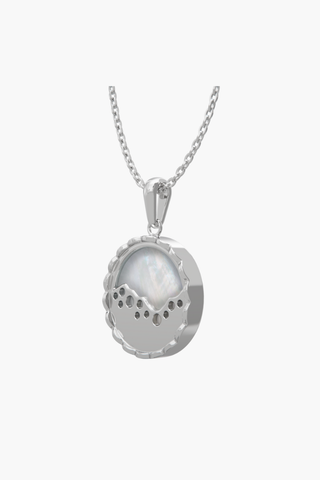 MERINE - Pendant - White Pearl - Sterling Silver White Gold Plated