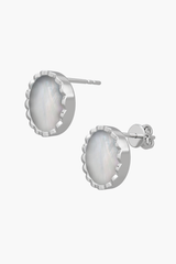 RISEA - Earrings - White Pearl Elements - Sterling Silver White Gold Plated