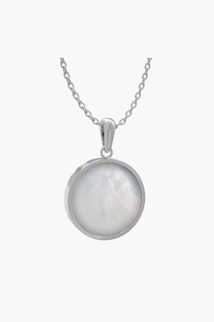 MERINE - Pendant - White Pearl - Sterling Silver White Gold Plated