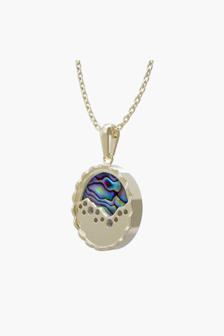 MERINE - Pendant - Abalone - Sterling Silver Gold Plated