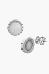 RISEA - Earrings - White Pearl Elements - Sterling Silver White Gold Plated