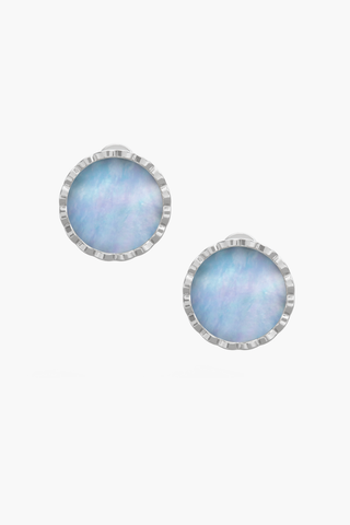 RISEA - Earrings - Alice Blue Pearl Elements - Sterling Silver White Gold Plated