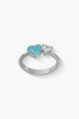 Heartbeat - Rings - Blue Moon - Sterling Silver White Gold Plated