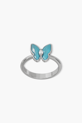 Springwing - Ring - Blue Moon - Sterling Silver White Gold Plated