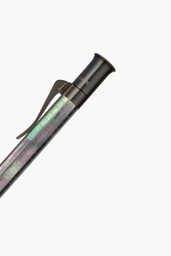 Visionary - Bút Ký Ngọc Trai Đen Tahiti - Khắc Caro - Mạ Ruthenium