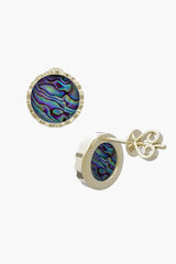 RISEA - Earrings - Abalone Elements - Sterling Silver Gold Plated