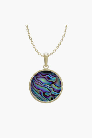 RISEA - Pendant - Abalone - Sterling Silver Gold Plated