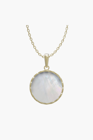 RISEA - Pendant - White Pearl - Sterling Silver Gold Plated