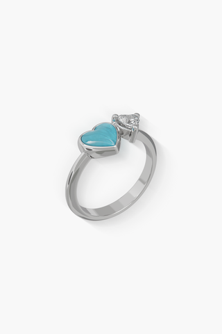 Heartbeat - Rings - Blue Moon - Sterling Silver White Gold Plated