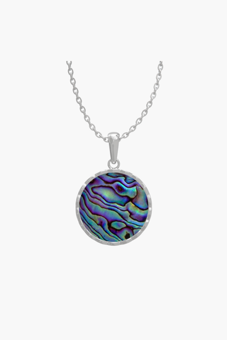 RISEA - Pendant - Abalone - Sterling Silver White Gold Plated