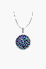 RISEA - Pendant - Abalone - Sterling Silver White Gold Plated
