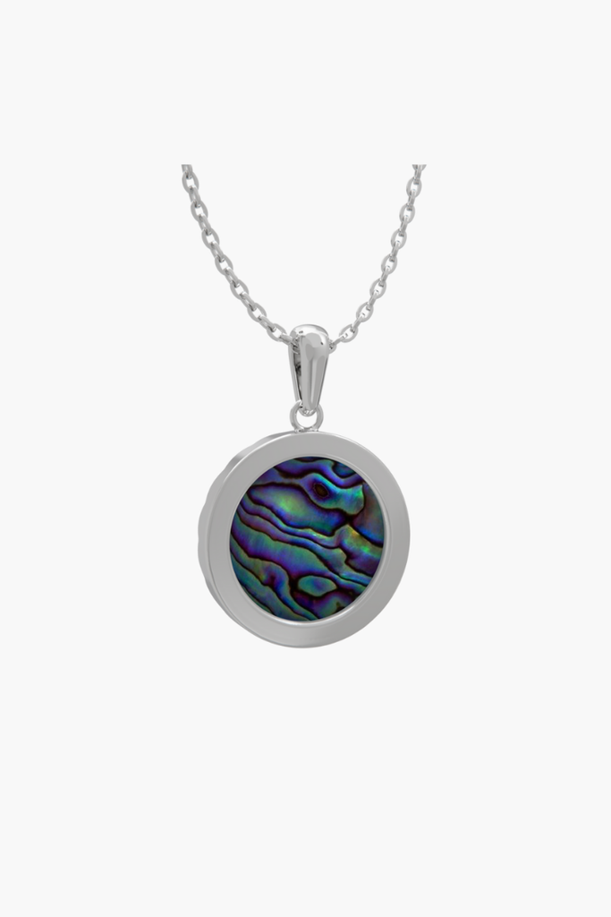 RISEA - Pendant - Abalone - Sterling Silver White Gold Plated
