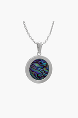 RISEA - Pendant - Abalone - Sterling Silver White Gold Plated