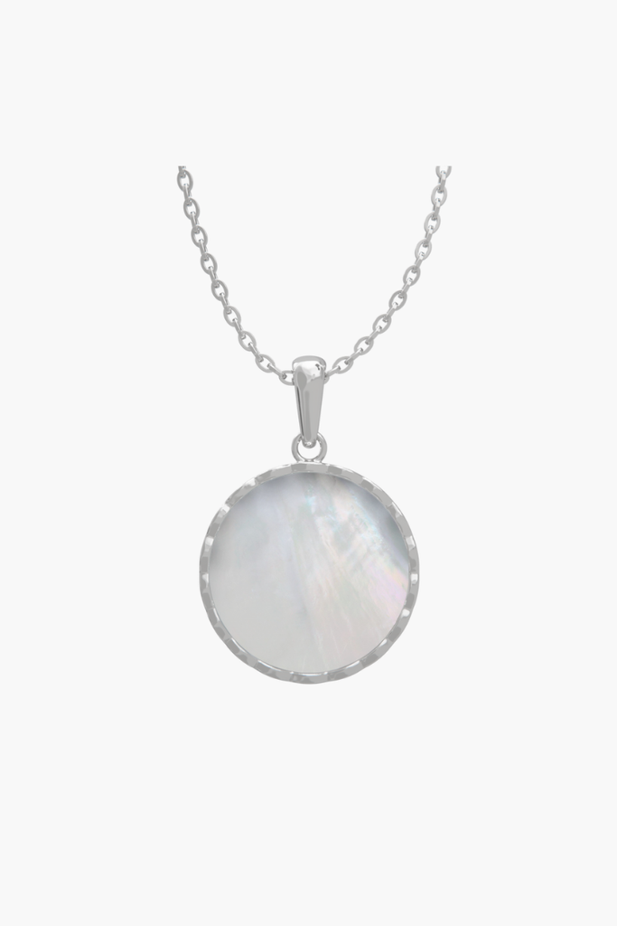 RISEA - Pendant - White Pearl - Sterling Silver White Gold Plated