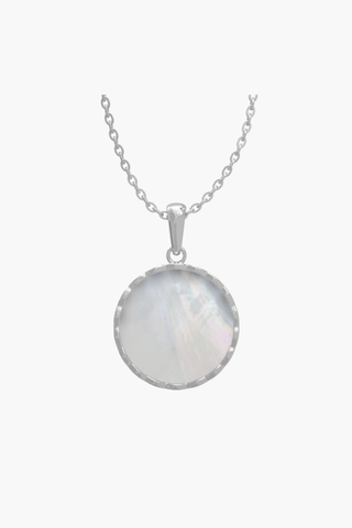 RISEA - Pendant - White Pearl - Sterling Silver White Gold Plated