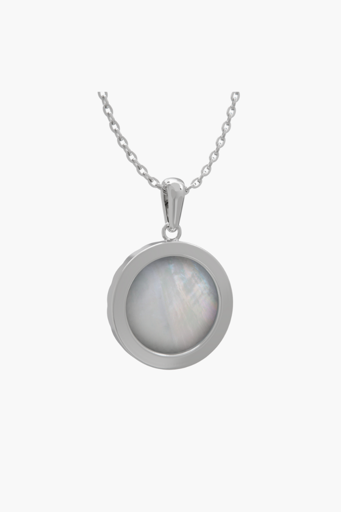 RISEA - Pendant - White Pearl - Sterling Silver White Gold Plated