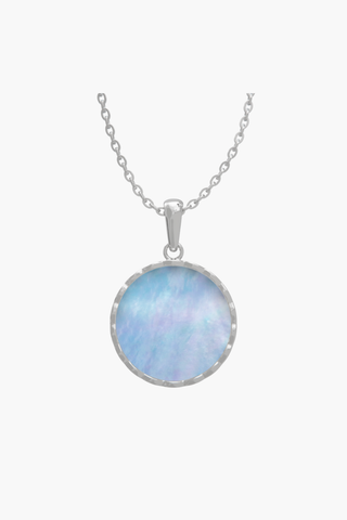 RISEA - Pendant - Alice Blue Pearl - Sterling Silver White Gold Plated