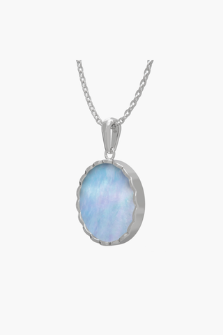 RISEA - Pendant - Alice Blue Pearl - Sterling Silver White Gold Plated