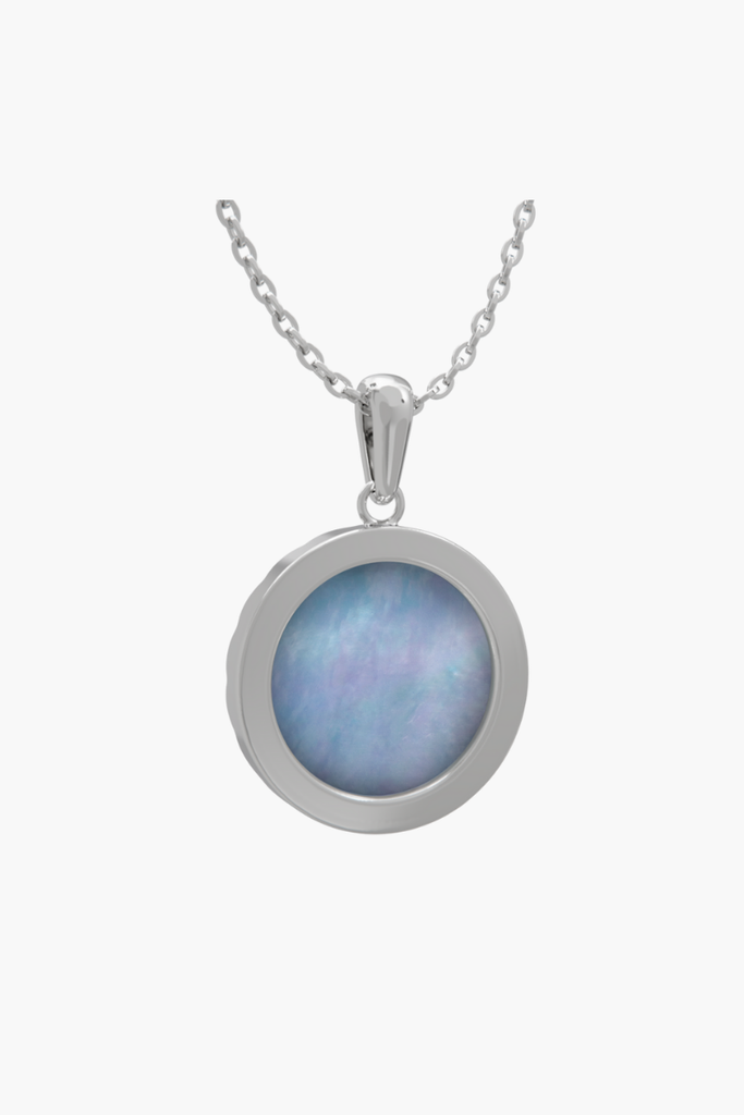 RISEA - Pendant - Alice Blue Pearl - Sterling Silver White Gold Plated